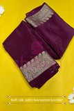 Maroon Soft Silk Sarees