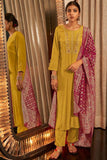Yellow Festive Wear Kurta Set With Bandhani Dupatta
