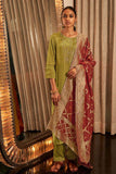 Pista Green Festive Wear Kurta Set With Bandhani Dupatta