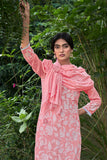 Pink Lucknowi Style Printed kurta set